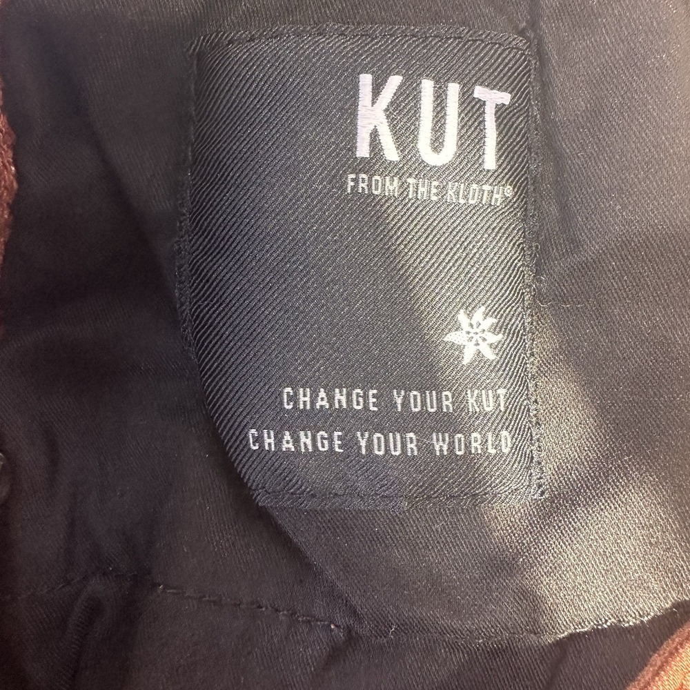 KUT from the Kloth Fab Ab High Rise Skinny Stretch Denim Jeans Brown Size 12 - Picture 10 of 14